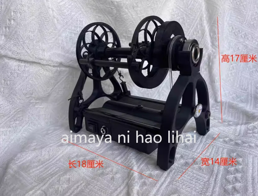 Household Mini Electric Spinning Wheel Installation-free Speed Adjustable 12V Textile Dog Hair Wool Cotton Single Strand Wool