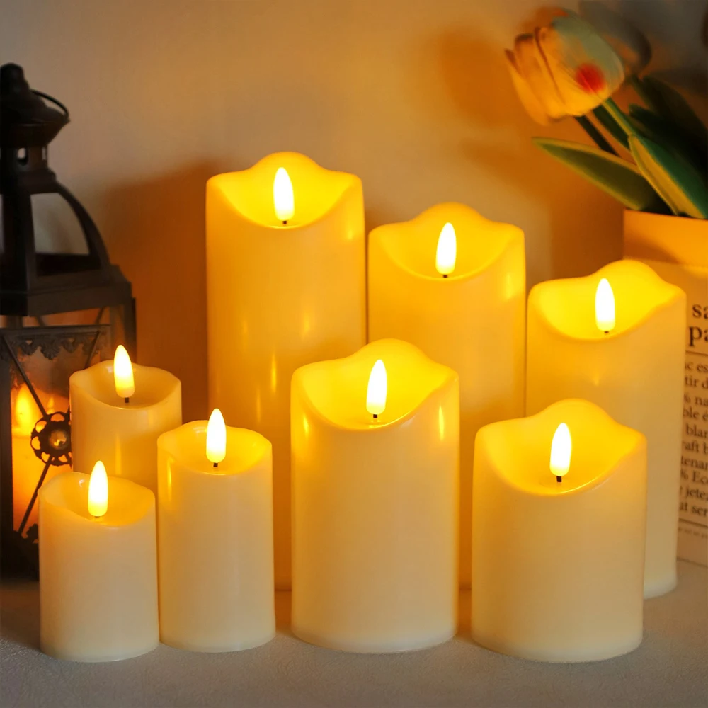 

Led Flameless Remote-Controlled Electronic Wax Candle Lamp Wedding Restaurant, Birthday Party Decoration Candlelight Lamp