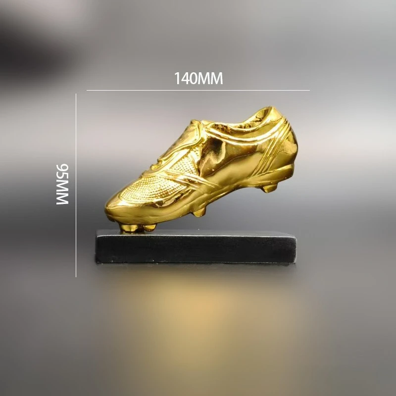 

Electroplated Resin Trophy, Football Match Gold Boot Trophy, High-end Resin Handicraft Ornament