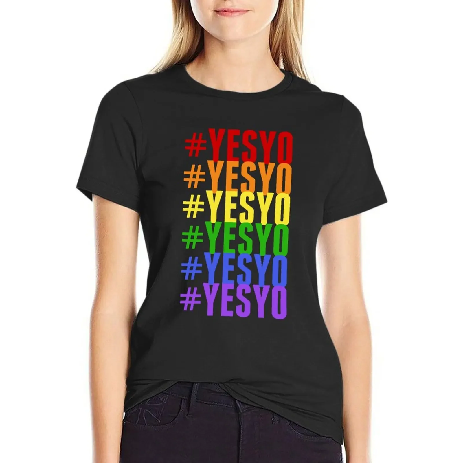 

YesYo Pride 2022 T-Shirt tees heavyweights sublime t-shirt dress for Women plus size sexy