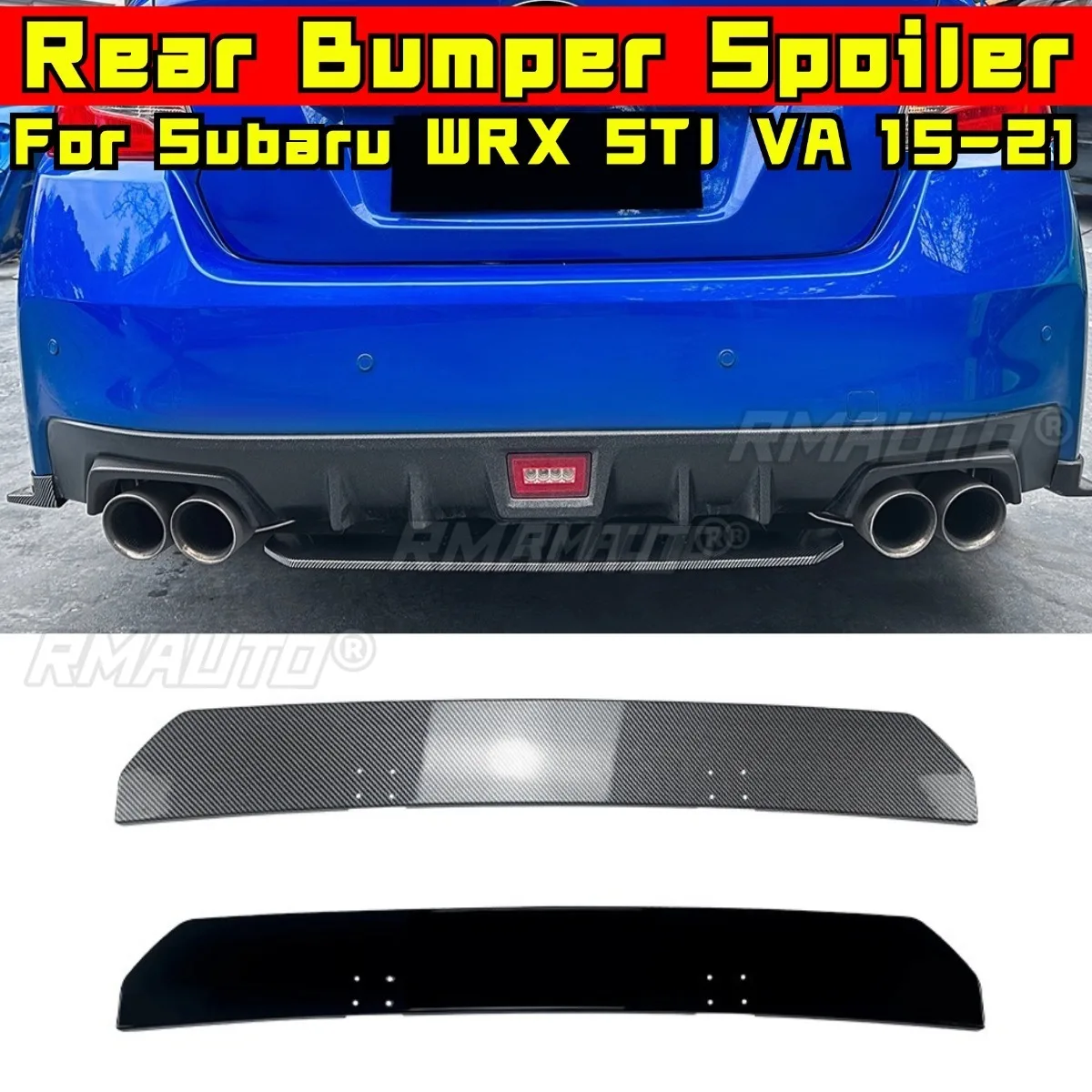 

Car Rear Bumper Spoiler Lip Diffuser Splitter Modification Part For Subaru WRX STI VA 2015-2021 Car Accessories