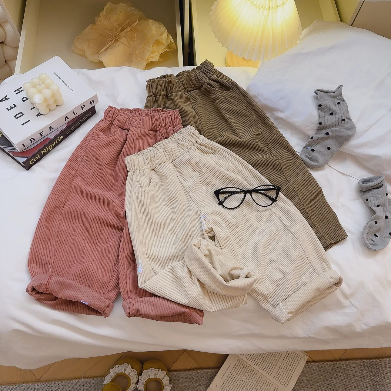 Autumn Kids Corduroy Pants For Girls and Boys