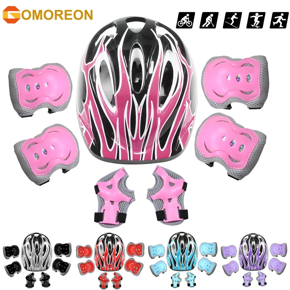 

Kids Bike Helmet for Girls Boys Ages 3-10 with Wrist Guard and Knee Elbow Pads Adjustable Protective Gear for Skating Cycling