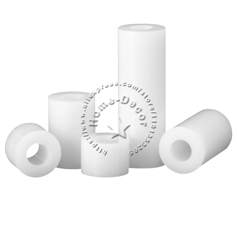100 PCS ABS M5 Insulated Column Plastic Sleeve Cushion High Column Washer Pillar Spacer Plastic Tube Isolation Washer Pipe