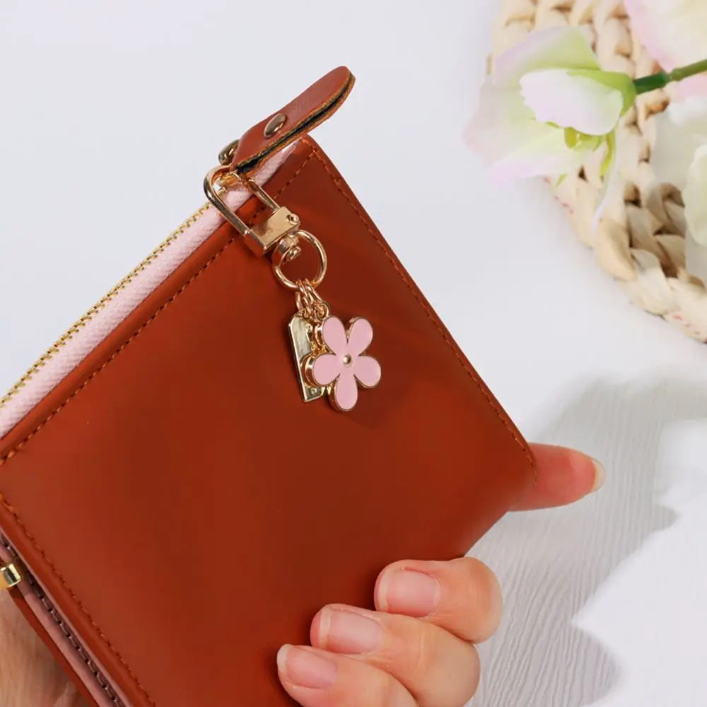 Metal Decoration Women Flower Key Chain Keychains Bag Charm Keyring Pendant for Purse