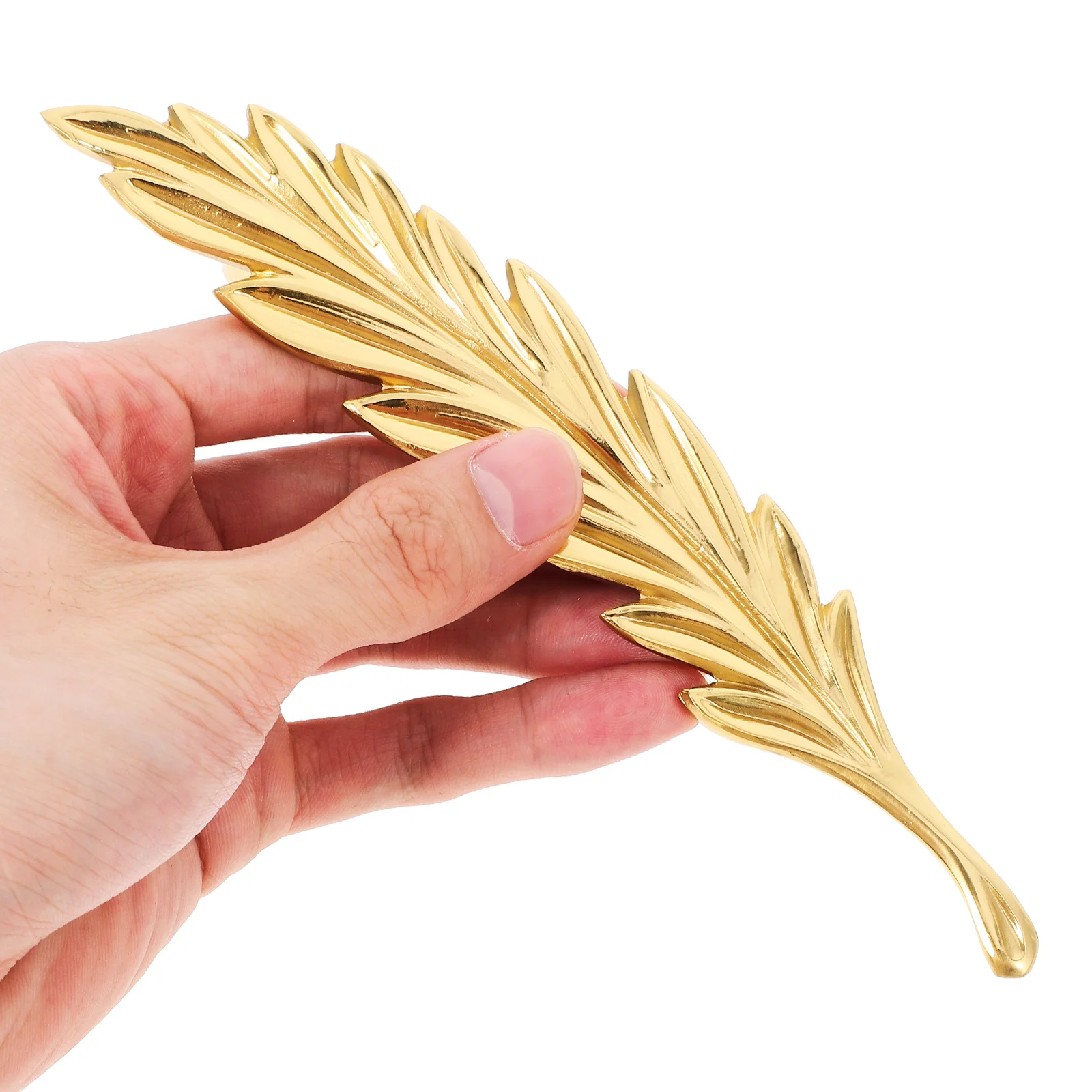 

Brass Leaf Shape Cabinet Knob Decorative Door Pull for Dressers Drawers Wardrobes Furniture Handles Leaf Shaped Dresser Knobs