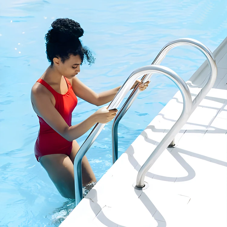 

On Ground Ladder For Swimming Pool Outdoor Pool Step Ladder