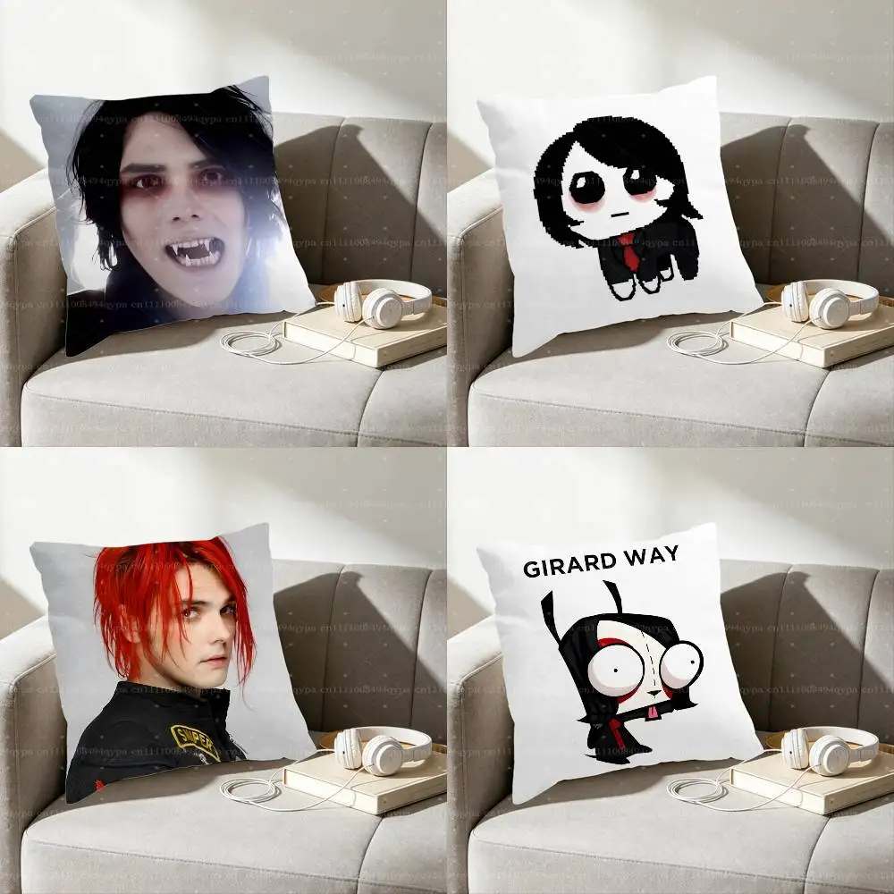 Gerard MCR My C-Chemical Romance Square Cushion Pillow Case Sofa  Bedroom/Living Room Backrest Multiple Sizes Washable Covers