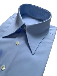 Elegant Mens Shirts Extreme Long Collar Spearpoint Collar Formal Shirts Luxury Designer Clothes Custom Made Dress Shirts For Men