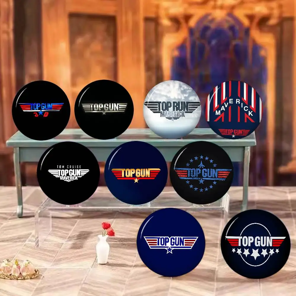 Tom Cruise Maverick Film Top Gun 58mm Handmade Brooch Cartoon Cosplay Badge on Backpack Jewelry Accessories Gifts
