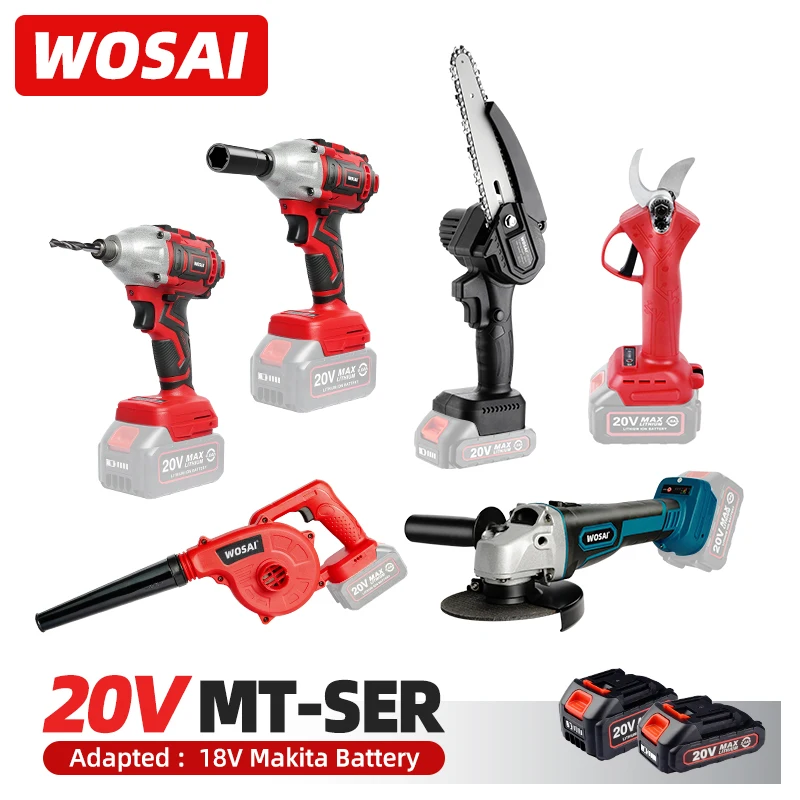 WOSAI MT Series Bareเครื่องมือไฟฟ้าสว่าน/ไขควง/Blower/Brushlessประแจไฟฟ้า/ค้อน/Chain Saw/18Vแบตเตอรี่Makita