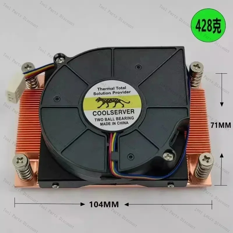 1U All-Copper LGA 2011 Side-Blown Laser Server, Thin AM4 Radiator Ball CPU Fan