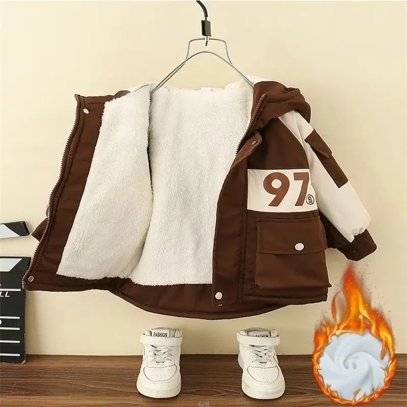 

Children's Parkas Boys Winter Warm Christmas Coats Teen Fashion Hooded Jackets Thicken Kids Winter Jacket Coat Baby Parka New