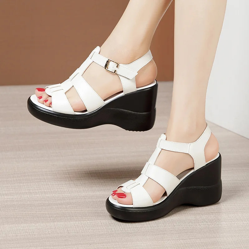 Fashion Platform Sandals Women Shoes Summer 2022 Women High Heels Comfort Open Toe Ladies Casual Wedge Sandal Big Size 33-43