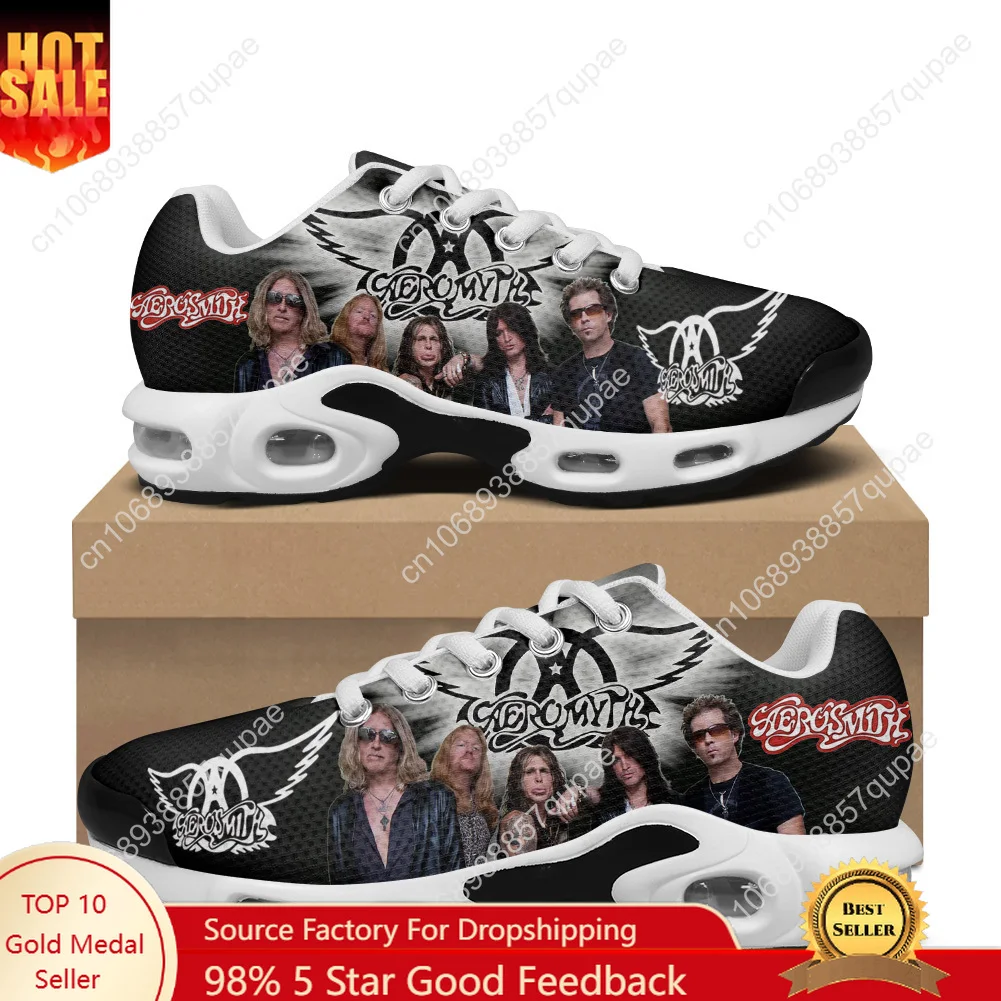 

Aerosmith Rock Band Air Cushion Sneakers Mens Womens Teenager Lightweight Running Sports Shoes Custom Leisure Mesh Sneaker