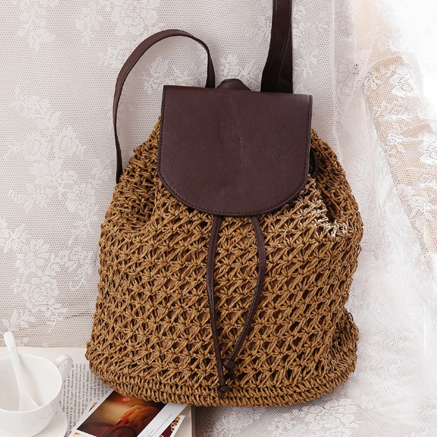 Summer's straw flip backpack n - Embroidery Bali review and price
