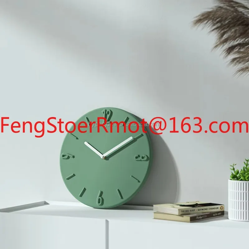 Suitable for 12 inch 30 cm digital wall clock color retaining concrete material natural surface