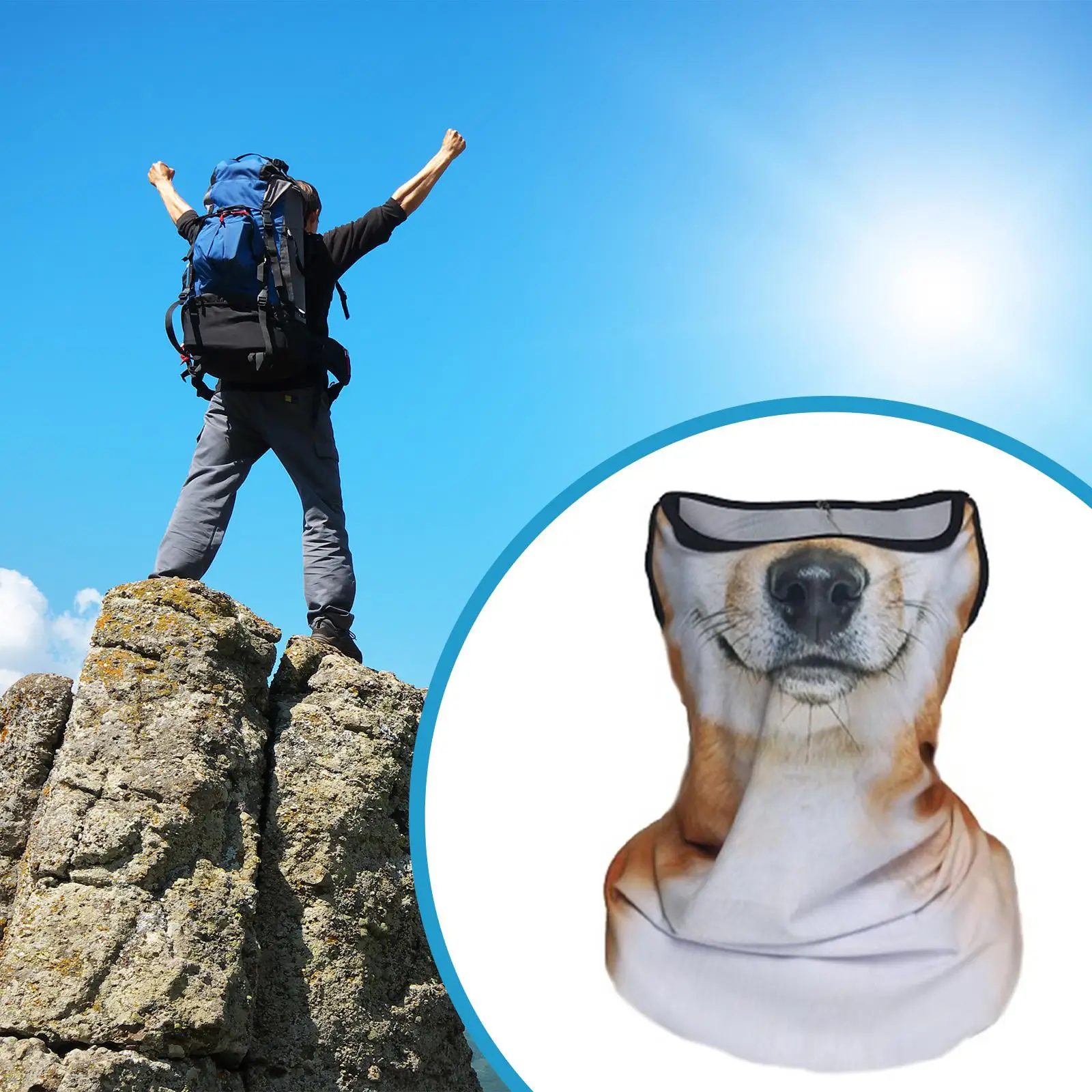 

Neck Gaiter Face Mask,with Ear Loops,Dog Pattern,Nose Mouth Neck Coverage,Windproof,for Party Raves,Concerts Music Festivals