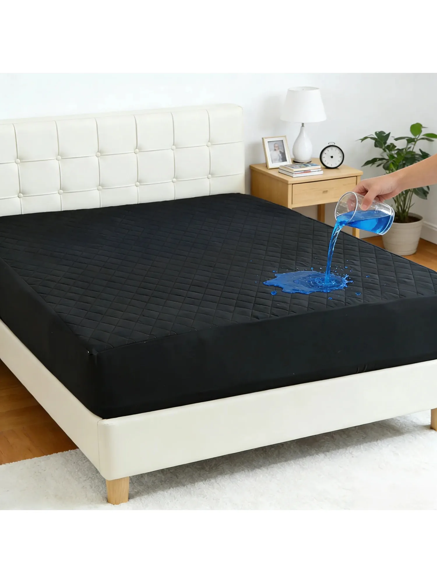 

Bepatio Waterproof Mattress Protector For Queen,Twin Size,6''-18'' Deep Pockets Fitted Sheet, Breathable Friendly Fabric & Machine Washable Cooling Bedding Cover for Bedroom, Guest Room,Solid Color, bamboo sheet set