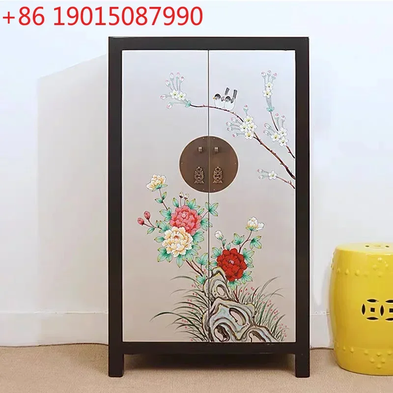 

Китайский позолоченный шкаф для обуви из массива дерева, перегородка, входной шкаф, современный простой бытовой шкафчик большой емкости для хранения A1