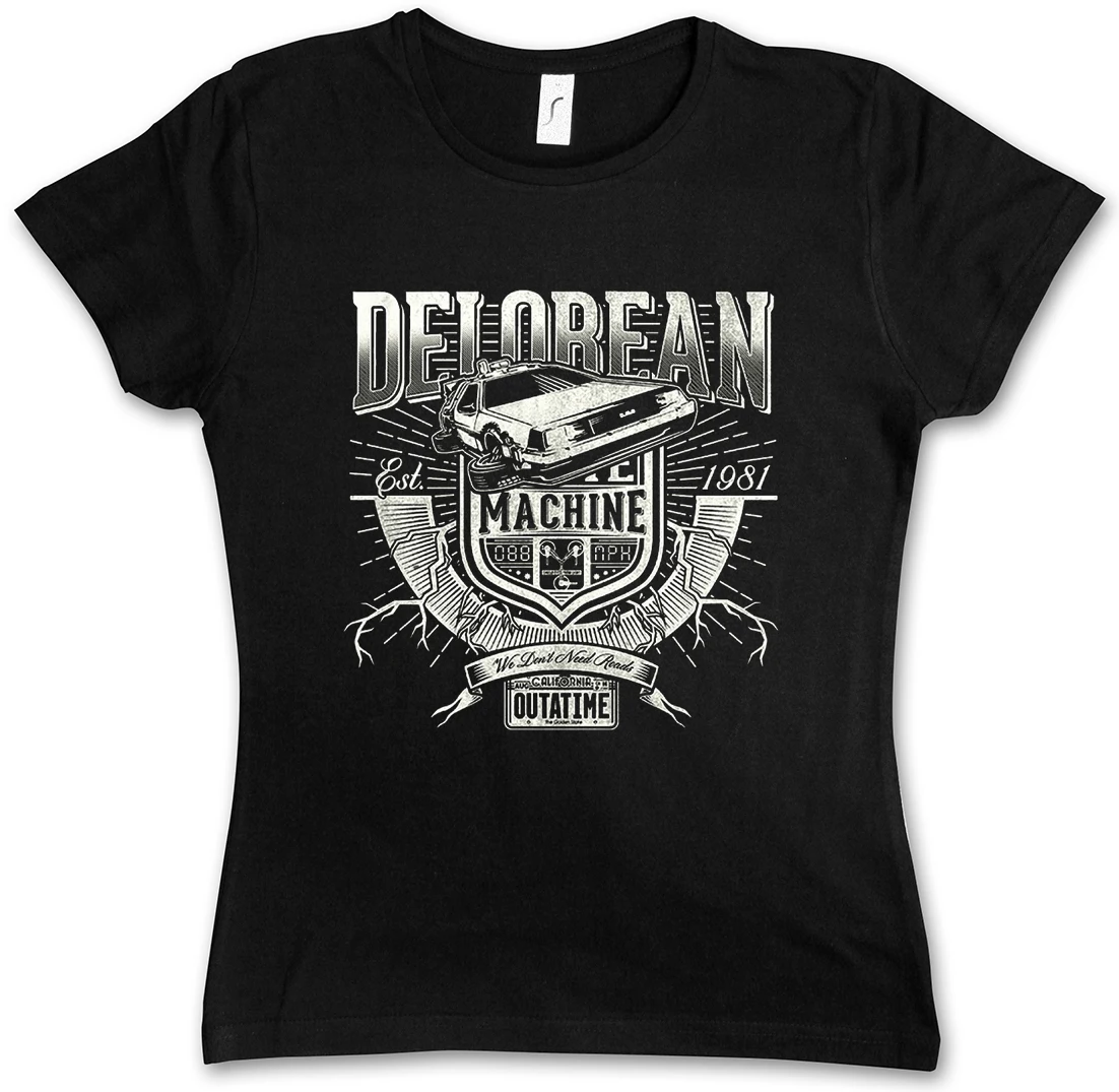 T-SHIRT CAR TIME MACHINE GIRLIE - Fox Back To The Shirt Michael Future