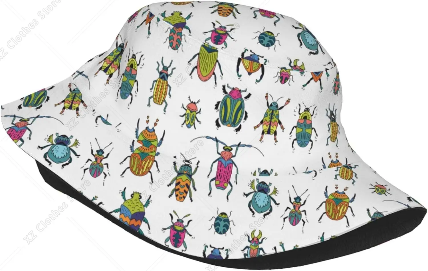 Insects Bucket Hat Cute Fisherman Hat Ladybug Sun Hats Insect Caps for Funny Hats Outdoor