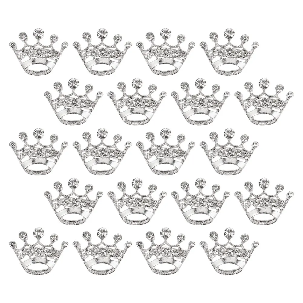 

20pcs Crown Brooch Pins Small Rhinestone Tiara Queen Lapel Brooches For Clothing Scarf Hat Suit Formal Fashion Accessories Women
