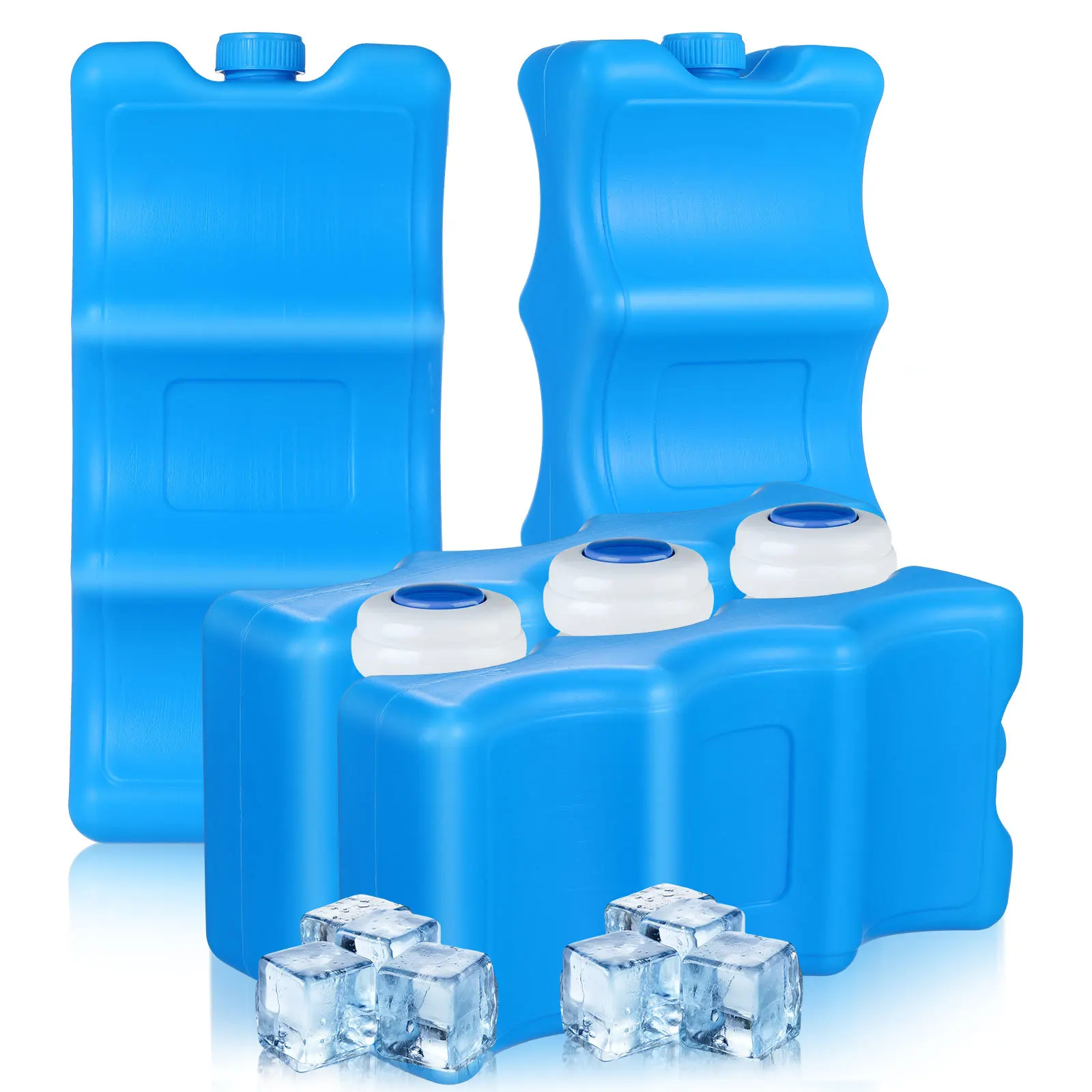 

4pcs Breast Milk Ice Pack Wave Pattern Reusable Coolant Brick For Cooler Lunch Bag Storage Portable Freezing Container Moms
