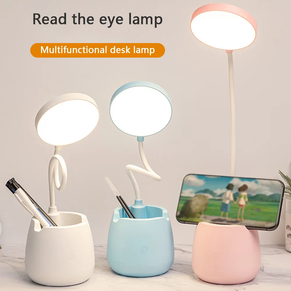 

led eye-care desk lamp usb rechargeable bedside lamp students study dormitory reading lamp bedroom night light