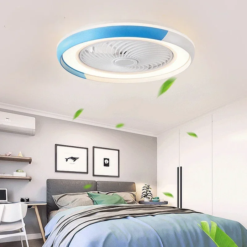 

New Creative Design 50cm With Remote Control Fan Lamp Intelligent Bluetooth Ceiling Fan Lamp Modern Bedroom Decorative Lamp