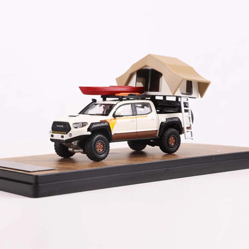 1/64 Scale TACOMA Off-road Camping Version Alloy Car Model Classics Adult Souvenir Gift Static Display