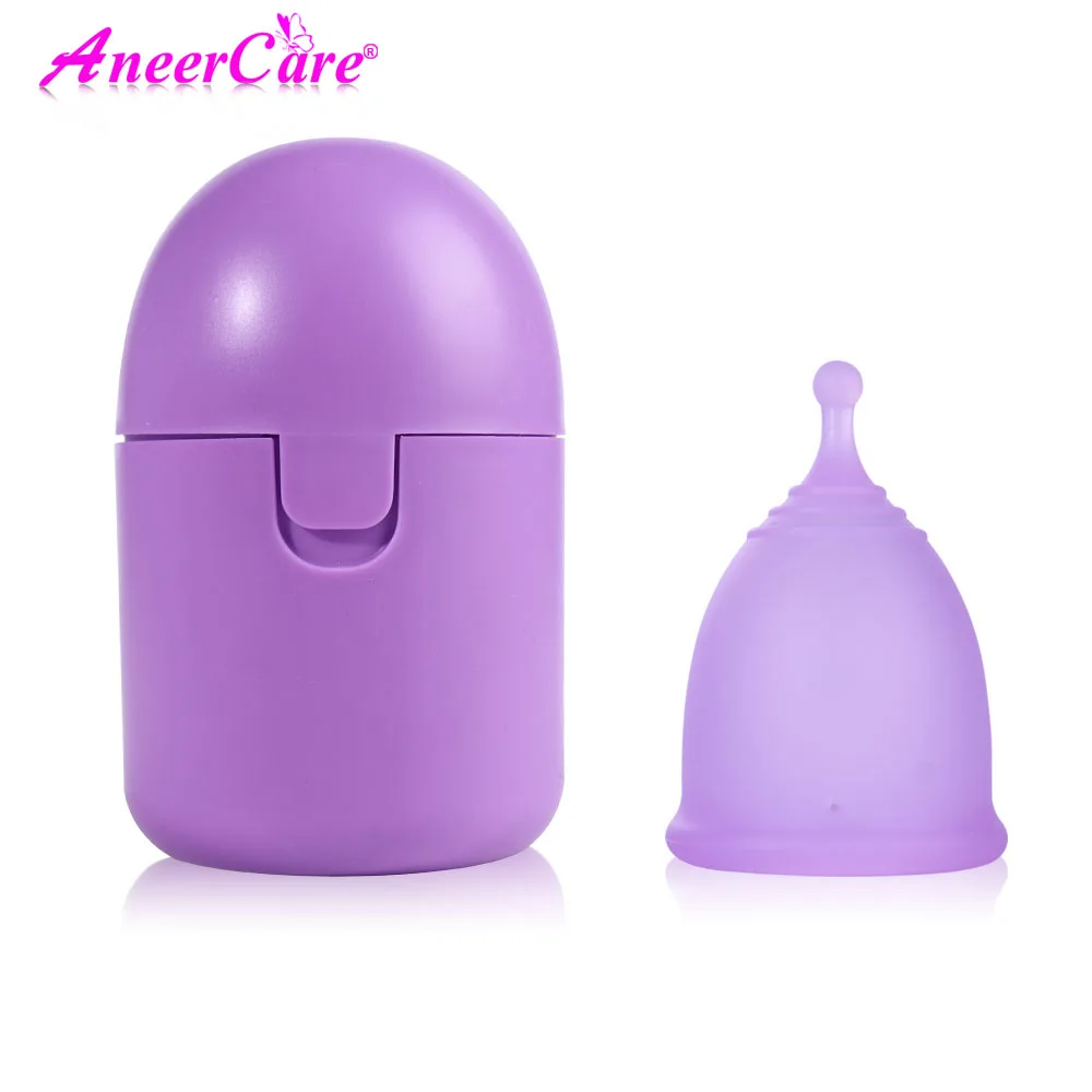 2Pcs Menstrul Cup Reusable Menstrual Hygiene for Women Menstural Cups Feminine Product Menstruation Bowl Collector Storage Case