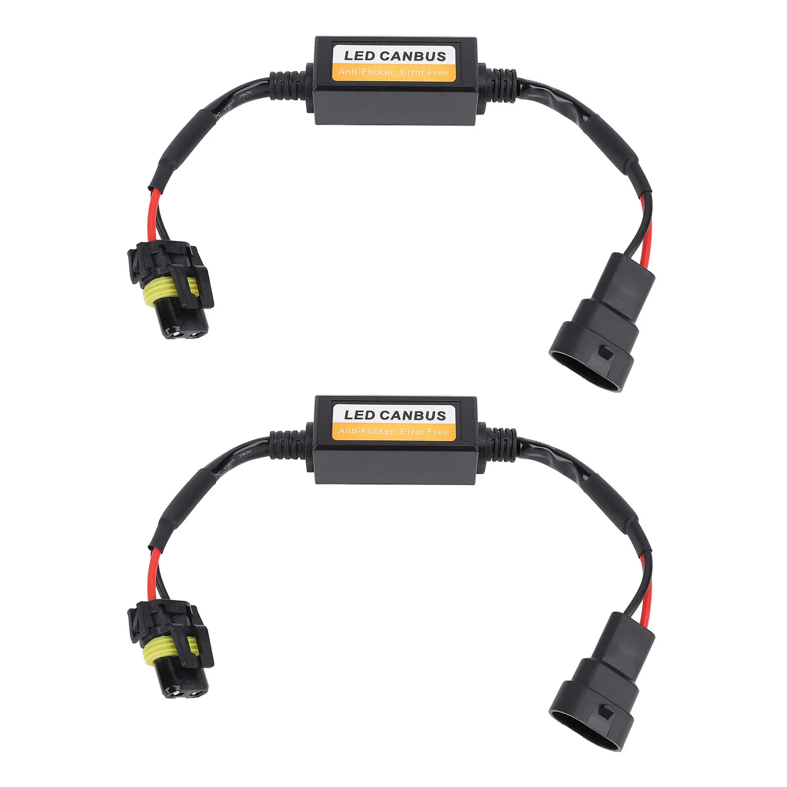 2PCS Car LED Headlight Canbus Decoder Anti Flickering Harness LED Light Warning Error Fault Resistor for 9005 9006 9012