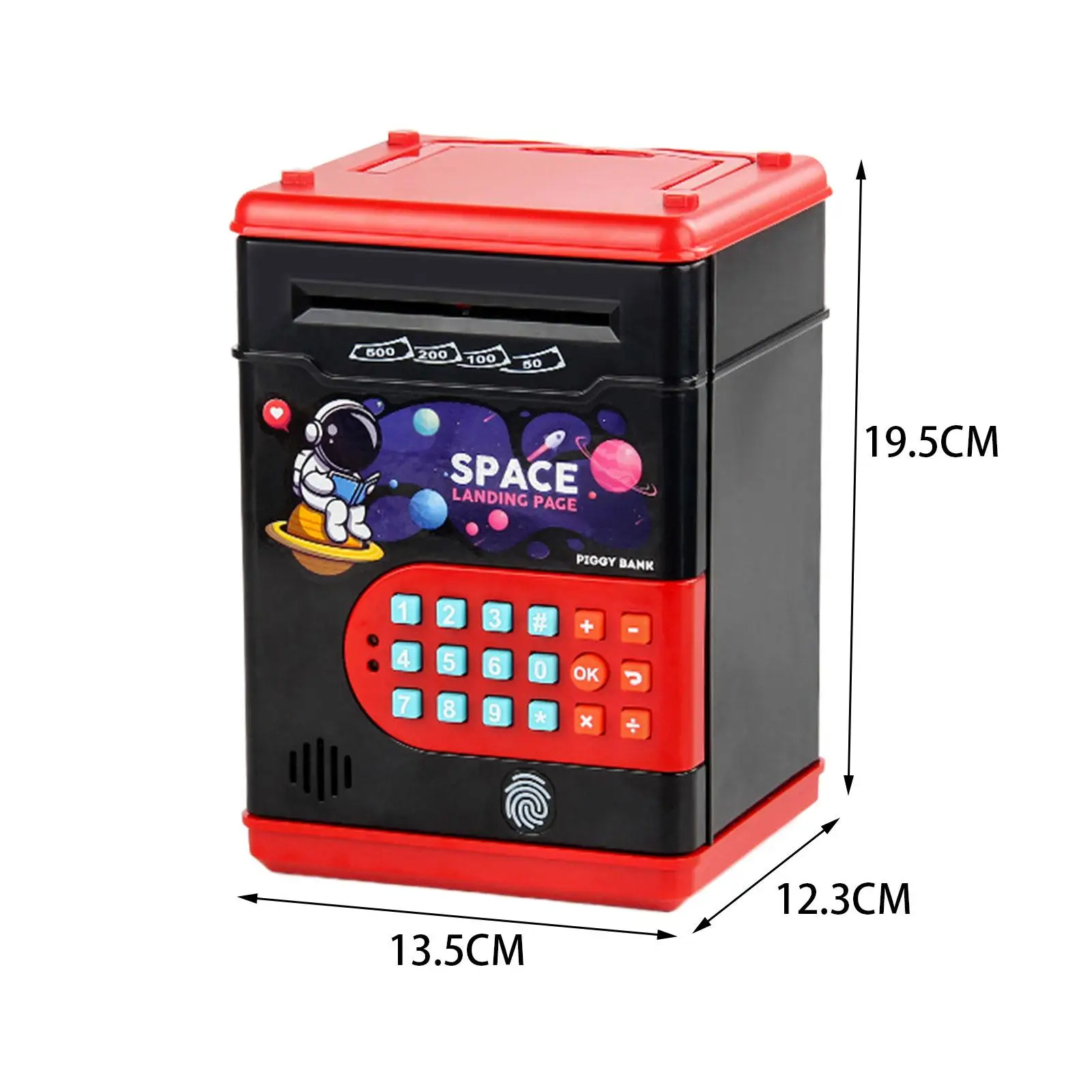 Piggy Bank,Money Bank, Kids ATM Machine with Fingerprint Password Protection,