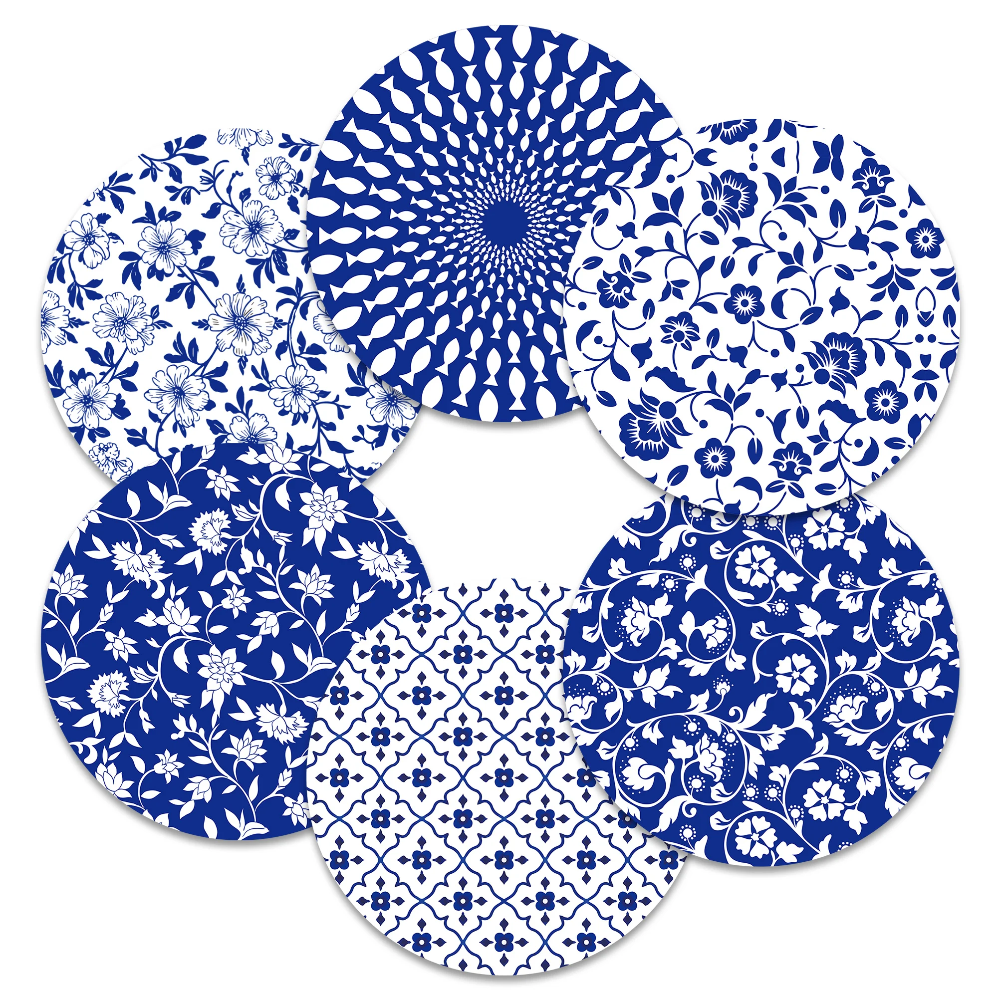 10/12 قطعة الخزف الأزرق والأبيض المتاح تحديد الموقع مجموعة الجدول الحصير طاولة طعام بات لطاولة العشاء زينة الحفلات