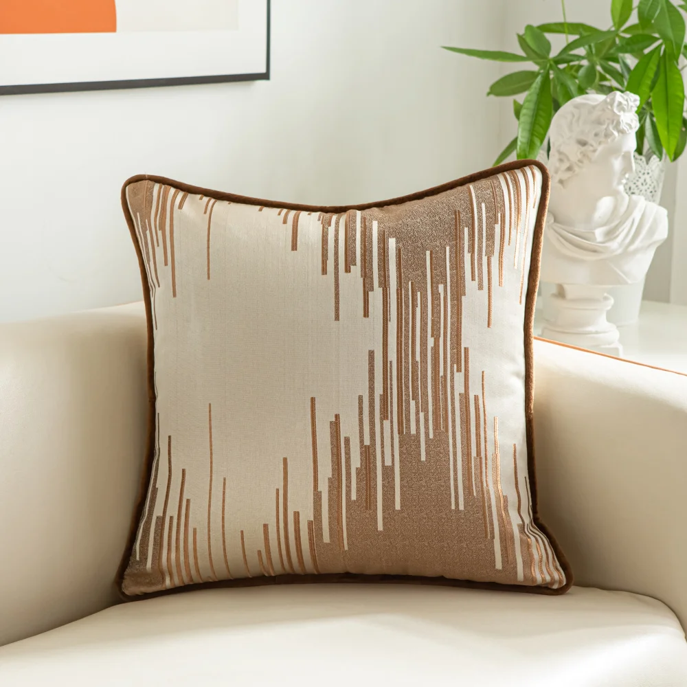 Luxury Jacquard Cushion Cover 45x45cm Embroidery Home Decor Sofa Pillow Cover Car Decorative Pillowcase Quick-Sand Cushion Cover