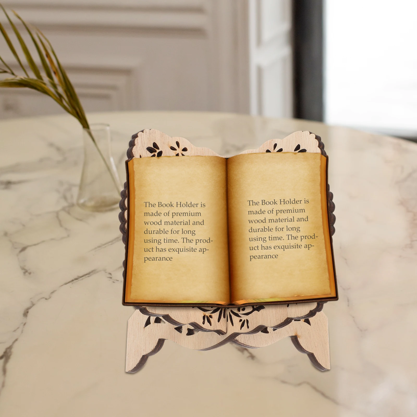 

2 Pcs Display Book Wooden Bookshelf Decorations Holder Reading Rack Holders Student