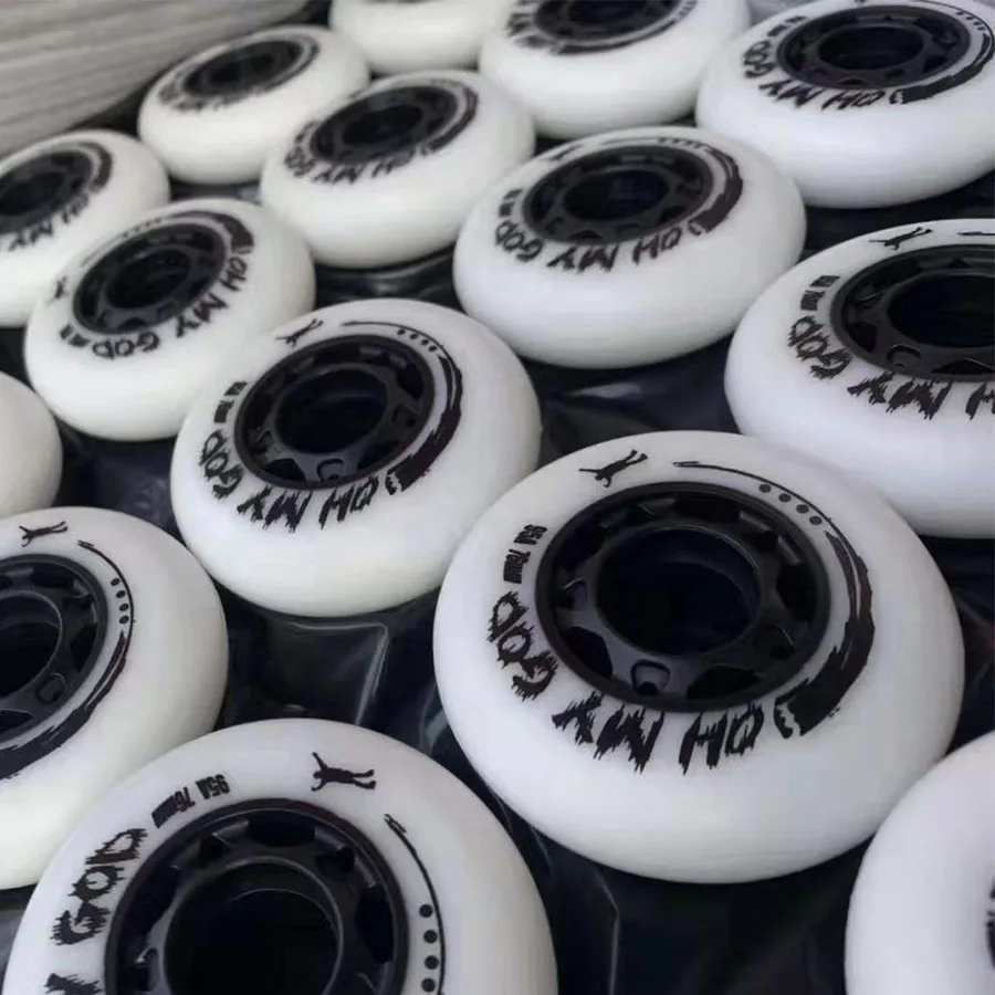 Papaya Inline Skating Wheels Resistant 92A 95A Slalom Sliding FSK 72 76 80mm Roller Skating Tires For SEBA Powerslide Patines