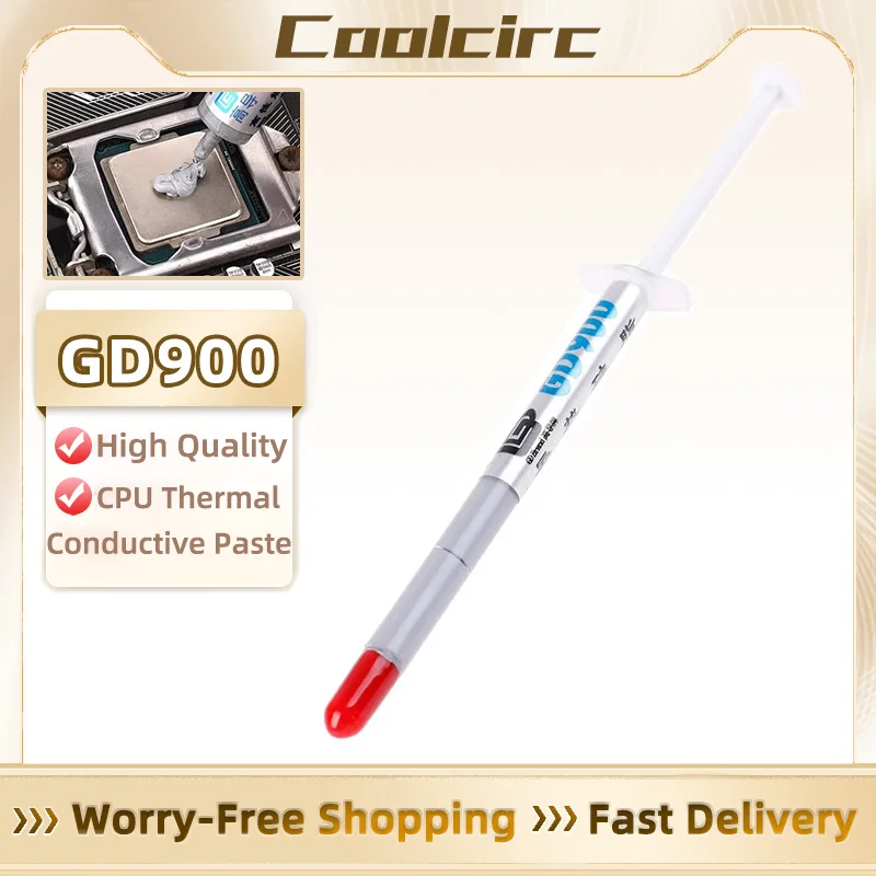 Coolcirc GD900 1pcs GD900 CPU cooler Thermal Grease Paste CPU VGA LED LCD Cooling fan Heatsink