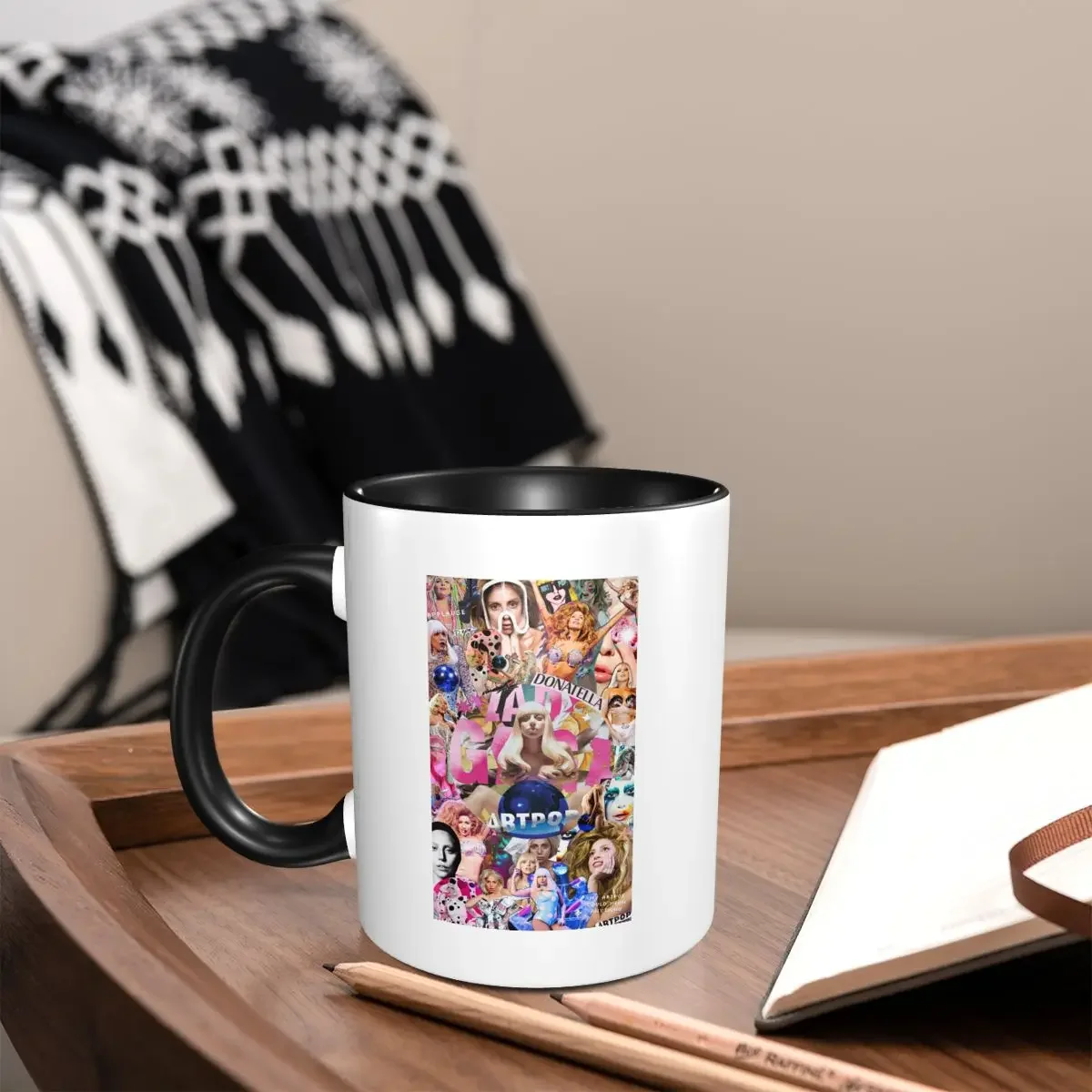L-Lady Gaga Mug Funny Ceramic Coffee Cups Tea Mugs Milk Cup Drinkware Gifts for Friends