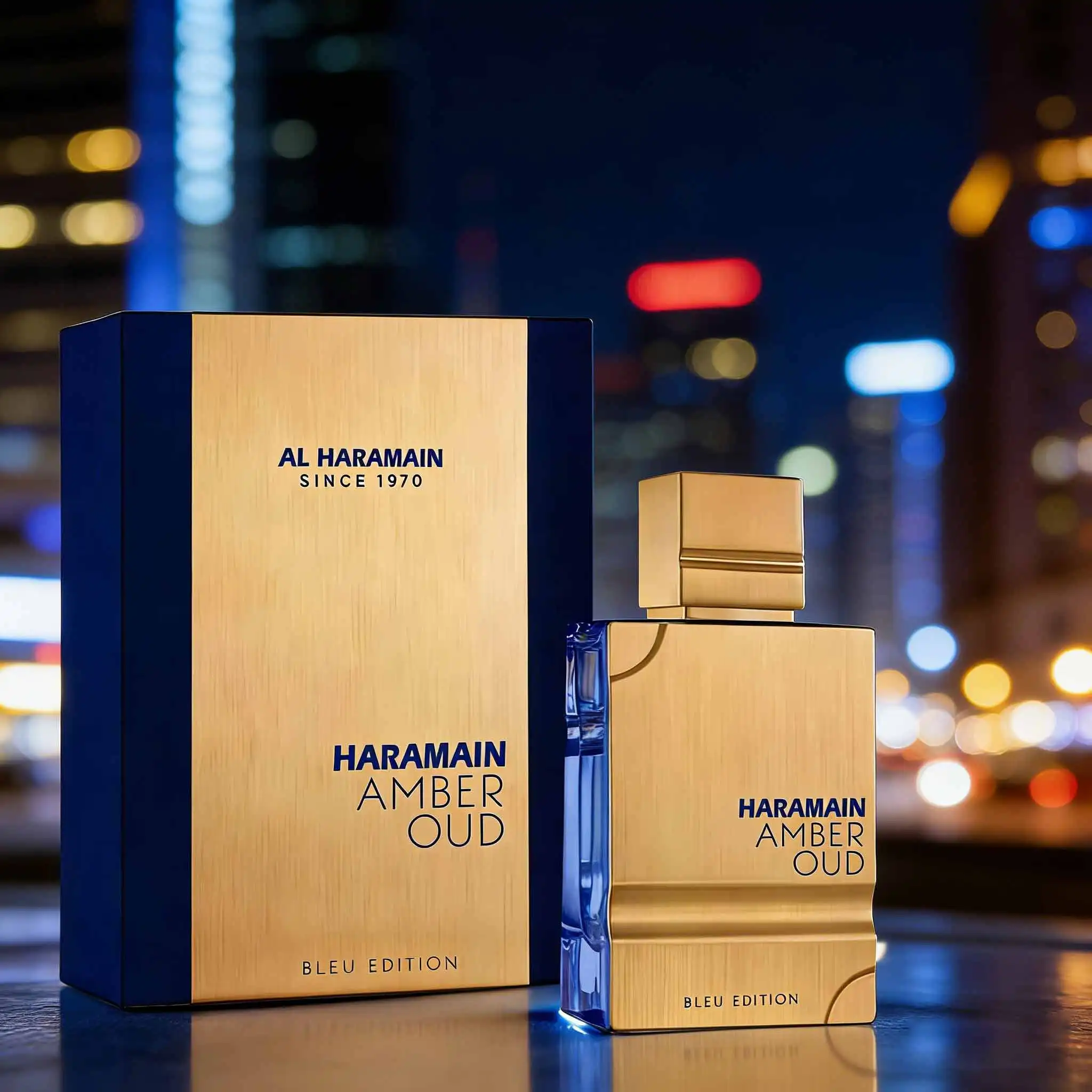 

Al Haramain Amber Ebony perfume - Blue Version (for men and women) -2 oz Light essence spray，perfect gift