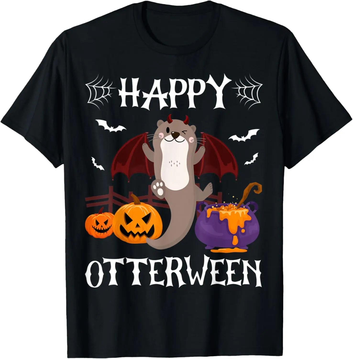 Happy Otterween Halloween Otter Lover Funny T-Shirt