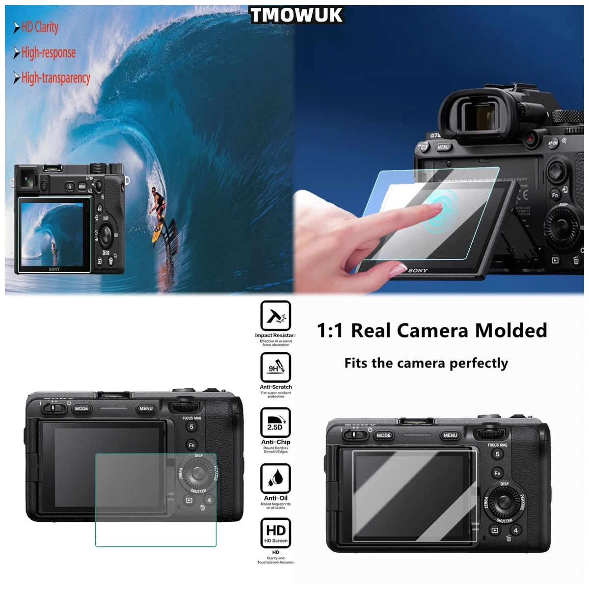 

For A7S3 A7R3 A7RM3 A7RMII A7MII A7MIII A7C Tempered Glass Screen Protector 9H Hardness LCD Cover