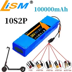 LISM100% true capacity 10S2P 36V 100000mAh 42v Electric Scooter Battery Lithium Electric Scooter 500W Electric Scooter Battery