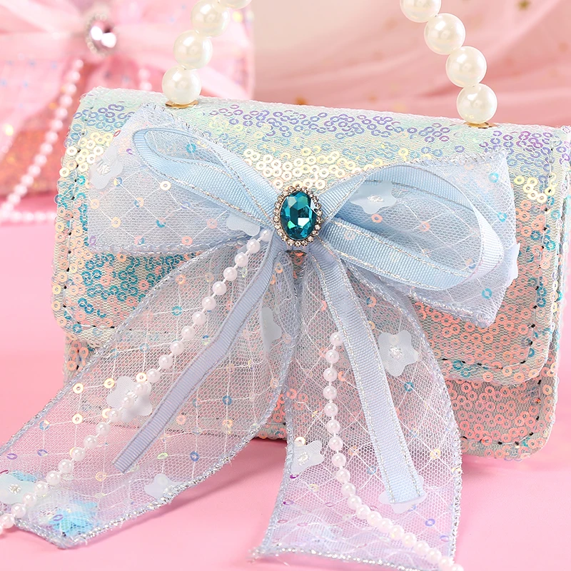 New  Girl Princess Bag Cute Kids Flower Purses and Handbags Child Baby Coin Pouch Box Toddler Crossbody Bags BirthdayGift