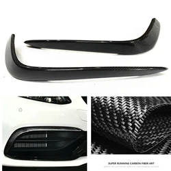 Front Bumper Air Vent Trim For Mercedes Benz W205 S205 C63 C63S AMG Coupe 2/4 Door Carbon Fiber Fog Light Intake Frame Spoiler