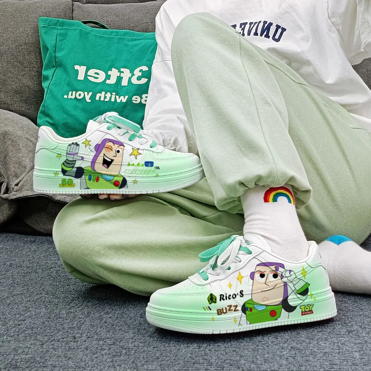 Disney cartoon kids Toy Story scarpe Casual stivali da pioggia per studenti scarpe moda regalo scarpe corte antiscivolo