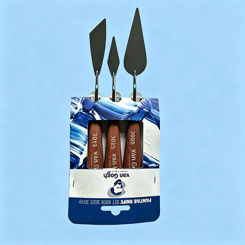 Van Gogh oil painting knife scraper set art supplies acrylic gouache paint palette knife  student special painting materials