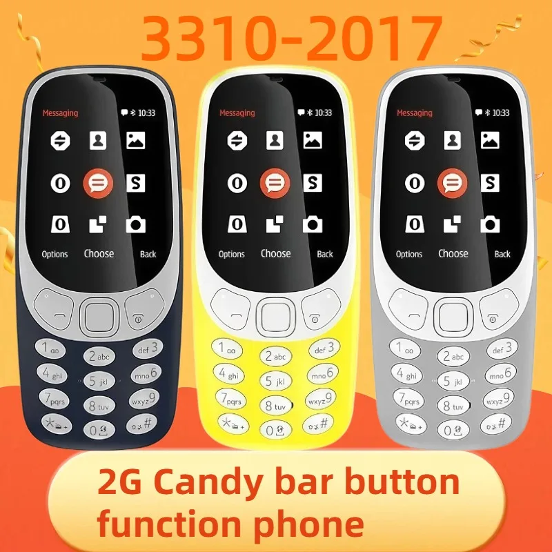 Nokia 3310-2017 GSM 2G non-intelligent classic straight button function machine dual SIM dual standby mobile phone