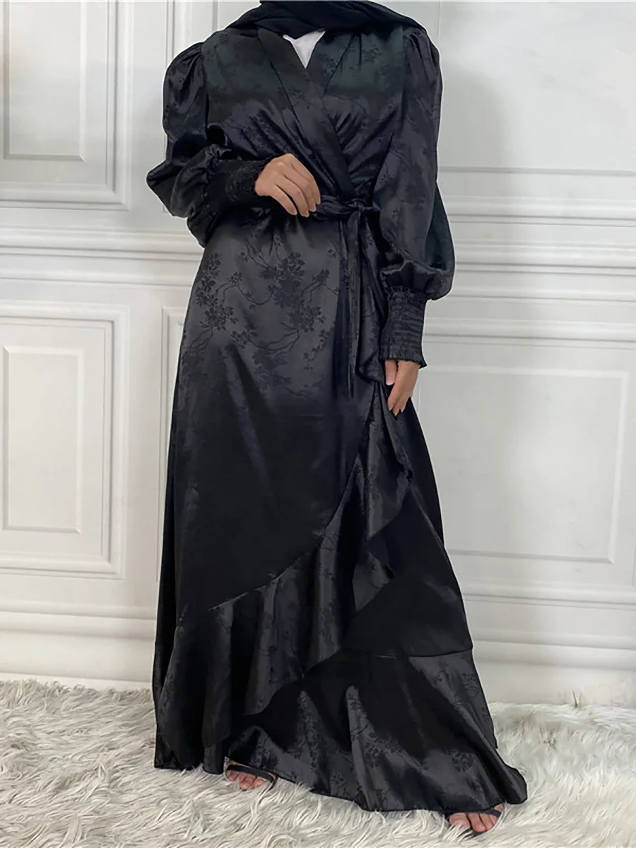 Abaya Ramadan Muslim fashion Women\'s dress Dubai Turkey Arab fashion patchwork long dress Islamic popular clothing